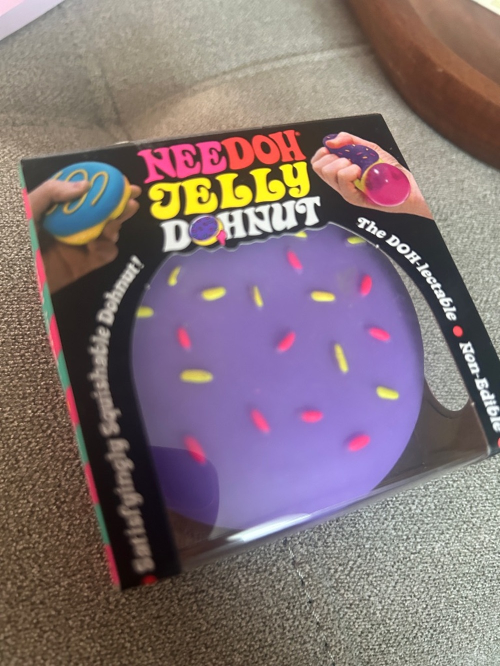 NeeDoh Purple Jelly Donut Stress Toy - NEW